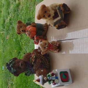 Vintage teddy bear decor Boyds holiday Taiwan Japan junk drawer lot bundle